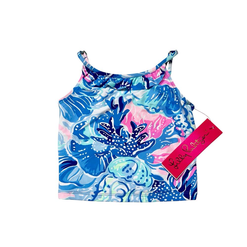 NWT Lilly Pulitzer Ruffle Tankini Swim Top Size 4